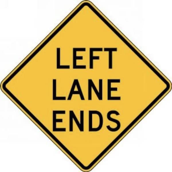 Accuform LANE GUIDANCE SIGN RIGHTLEFT LANE FRW698HP FRW698HP - main